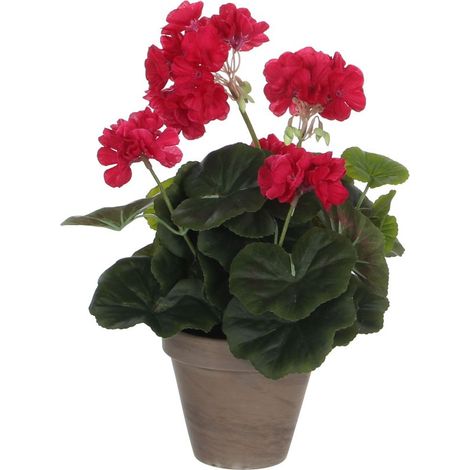Mica Geranium im Topf dunkelrosa, 34 x 20 cm Kunstpflanzen