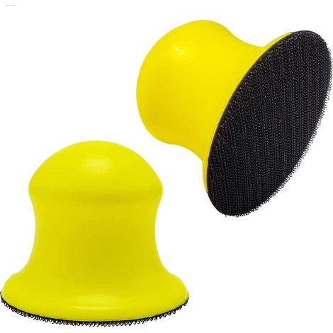 Juego de 2 bloques de lijado redondos de 3 pulgadas (para discos de papel de lija con velcro de 3 pulgadas) (1/5)