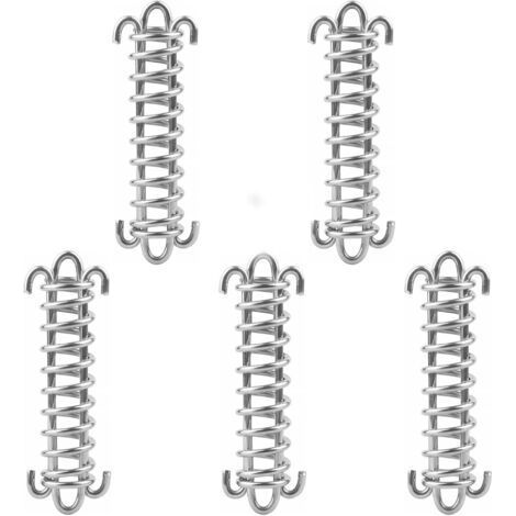 FENOPLASTICA5 Pcs Boucle de Corde de Ressort de Tente en Acier Inoxydable, Kit de Fixation pour Voile de Jardin, Kit de Fixation Voile d'ombrage, Kit de Fixation de Voile Solaire (1/5)