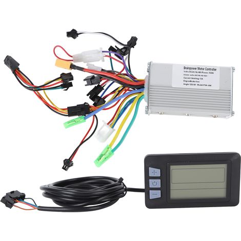 Contrôleur moteur vélo électrique avec écran LCD, kit conversion multifonction VTT électrique 24 36 48V 350W (1/5)