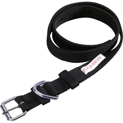 Collier en nylon double 125 x 4 cm noir
