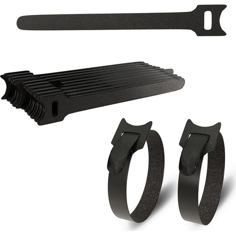 Fascette ERKO 150 x 10 mm 100 pz. Fascette professionali con chiusura a strappo per casa, ufficio, giardino e gestione dei cavi, richiudibili. (1/5)