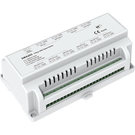 Signalverteiler DMX 6 Leitungen Weiß