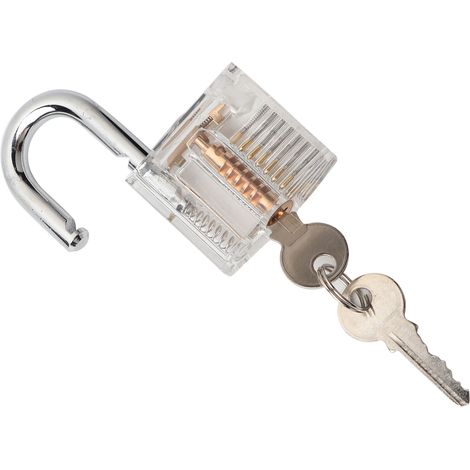 Mini cadenas transparent, cadenas d'entraînement, cadenas de formation de serrurier, cadenas de sécurité antistatique, vente strictement interdite sur Amazon. (1/5)