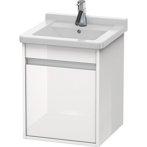 Mueble bajo lavabo KETHO 445x440x550mm apertura a la izquierda blanco brillante