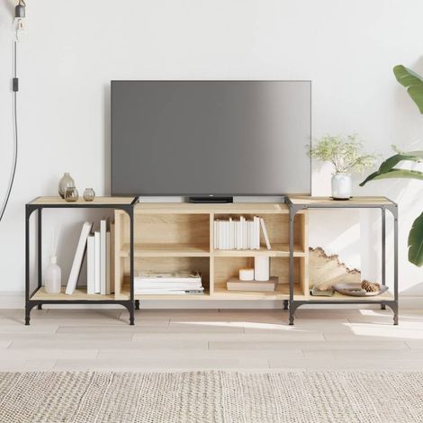 Mueble de TV madera de ingeniería roble Sonoma 153x37x50 cm vidaXL (1/5)