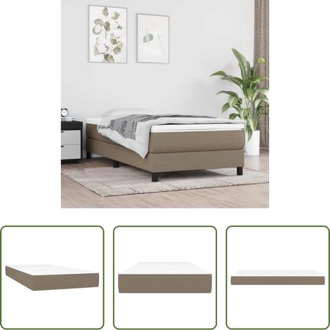 vidaXL Mousse confortable - Matelas à ressorts ensachés pour enfants fermeté moyenne taupe 80x160 cm tissu (1/5)