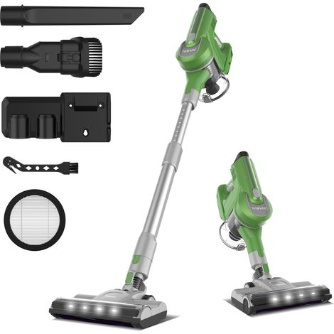 Aspiradora escoba sin cable TASVAC S8 Green con pantalla LED y cepillo de rodillo suave (1/5)