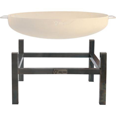 BBQ-Toro Karbonstahl Feuerschalen Gestell für Ø 60 cm Feuerschalen, Quadratisch, Antik-Rost-Optik (1/5)