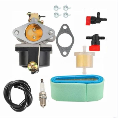 Carburatore, filtro carburante e tubo carburante per motore Tecumseh 640065A 640065, compatibile con i modelli di tosaerba OHV110, OHV115, OHV120, OHV125, OHV130, OHV135, OV358EA (1/5)