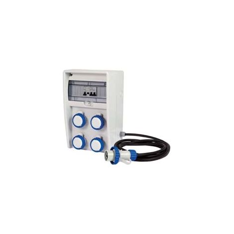 QUADRO ELETTRICO ULISSE ASC PORTATILE 4 PRESE INDUSTRIALI IP67   mm.177x250x403h.  colore grigio 74329    FANTON