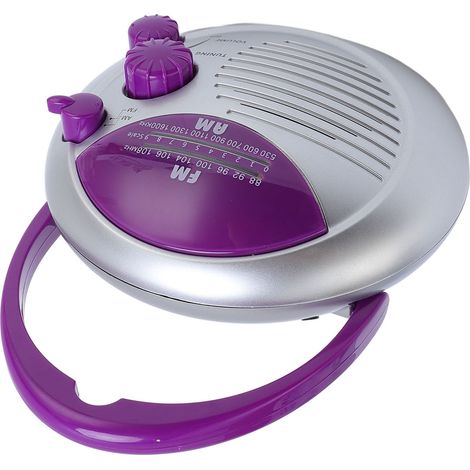 Radio portable AM/FM étanche pour la douche, fonctionnant sur piles, pour la salle de bain, la cuisine et l'extérieur. (1/5)
