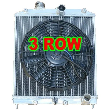 Radiador, construcción de aluminio, eficiencia de refrigeración mejorada, radiador y ventilador. (1/2)