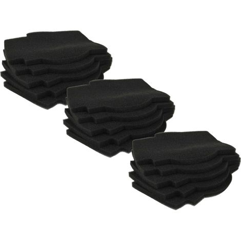vhbw 15x Air Filter Replacement for Lunos 2/FSI-R, 39721 for Vent, Condensation Damp Control Ventilator - Black