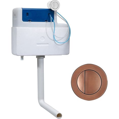 Roper Rhodes Cascade Cistern and Round Brushed Bronze Finish Dual Flush Button (1/4)