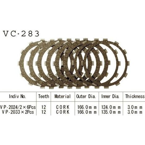 Kit Disques d'Embrayage Garnis Fj 1200 1986/1994 (1/3)