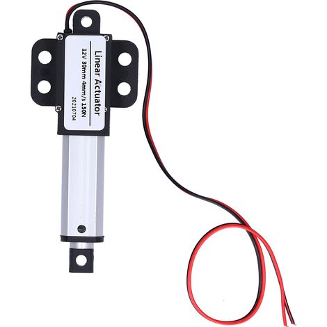 Linearantrieb DC 12V, 30 mm Hub, geräuscharm, Kurzschlussschutz, T-Gewindespindel, Mini-Elektro-Linearantrieb, 4 mm/s - 150 N (1/5)