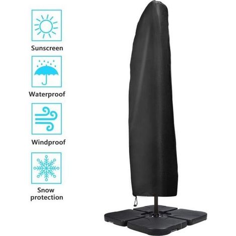 Housse de Protection - RATEL - Parasol Déporté - 210D Oxford Imperméable - Résistant aux UV - Ajustable (1/4)