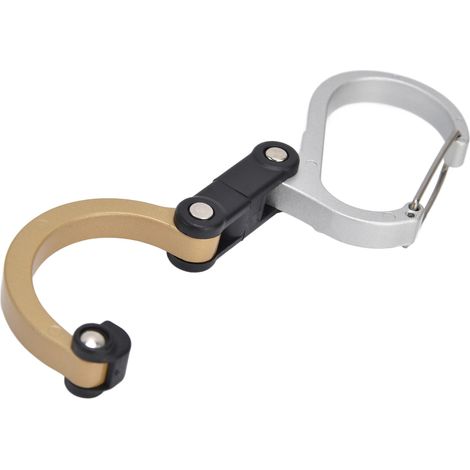 Set D aus Mehrzweck-Karabinern aus goldfarbenem Aluminium für Outdoor-Aktivitäten (1/5)
