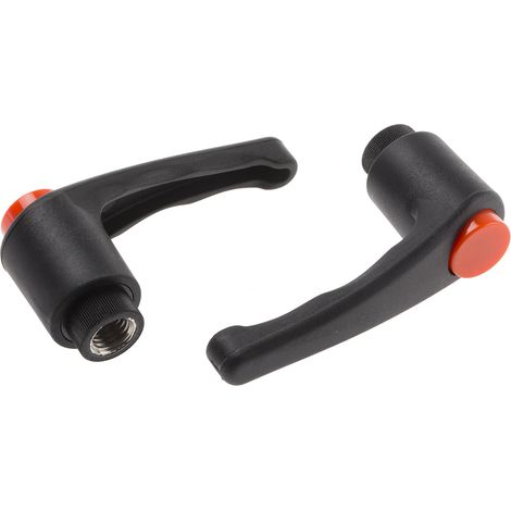 Levier de serrage RS PRO, , filetage M12, Femelle L. 18mm ( Prix pour Paquet de 2 )