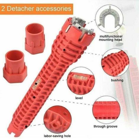 Clé Multifonctionnelle - Clé À Tube Mitigeur Double Tête - Pour Démontage Robinet En Espace Restreint - 1 Pièce (1/4)