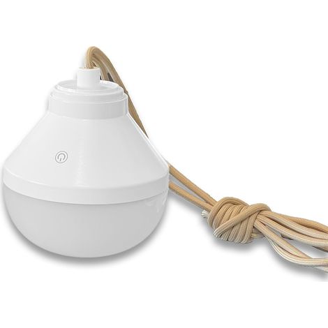 Ampoule LED rechargeable 900 Lumen blanc et multicolore avec télécommande H11cm (1/5)
