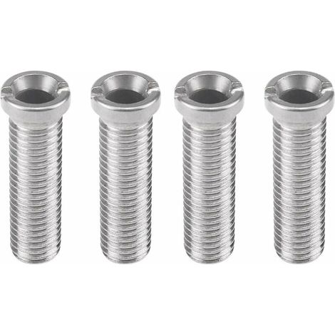 Lot de 4 vis à bonde d'évier en acier inoxydable 45 mm M12 - Argent