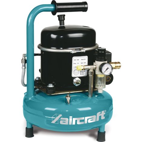 Compresseur airbrush silencieux à huile cuve 9 L 0,34 kW / 0,46Ch 50 L/min 8 bars 230V Aircraft AIRBOY SILENCE 50PRO (1/4)