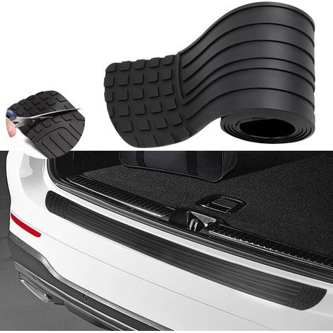 Protection du Pare-Chocs arrière de la Voiture,Bande de Protection de Coffre de Voiture,Protecteur de Pare-Chocs arrière en Caoutchouc,Protection de Pare-Chocs de Coffre Anti-Rayures,pour Voiture (1/5)