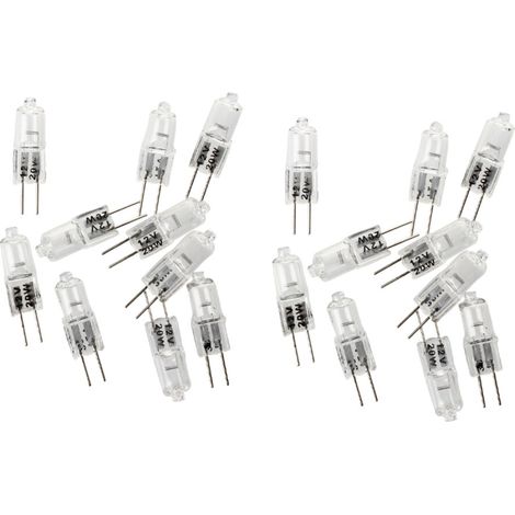 20X G4 Halogene Blanc Chaud Haut Lumens Ampoule Lampe Spot 20W 12V CAPSULE JC