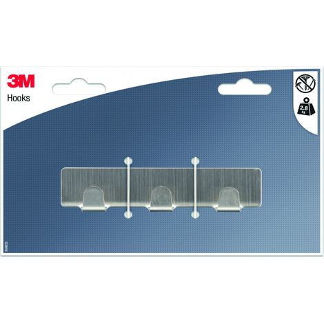 3M Permanentkleber 3 Hakenleiste, Grau 3M