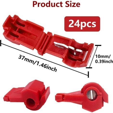 24 pinces de connexion pour robot tondeuse, câble périphérique, connecteur en T, Power Thief pour tondeuses, robots tondeuses, Husqvarna Automower, Worx, Bosch (1/3)