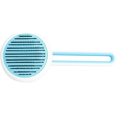 Brosse Chiens et Chats,Brosse Poils Animaux Autonettoyante Facile à Enlever des Poils Morts et Sous-Poils en Un Clic, Brosse de Toilettage pour Chiens et Chats Poil Courts et Longs(bleu) (1/5)