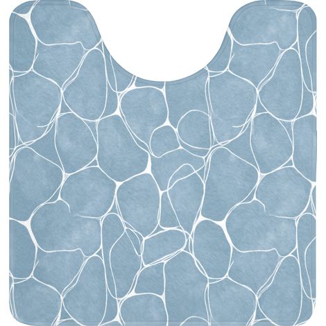 TAPPETINO PER WC Organico - Motivo - Blu 55x60 cm