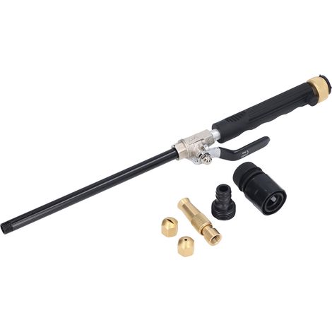 Pistolet électrique haute pression portable pour nettoyage auto, pression d'eau réglable, puissance variable, usage domestique et extérieur. (1/5)