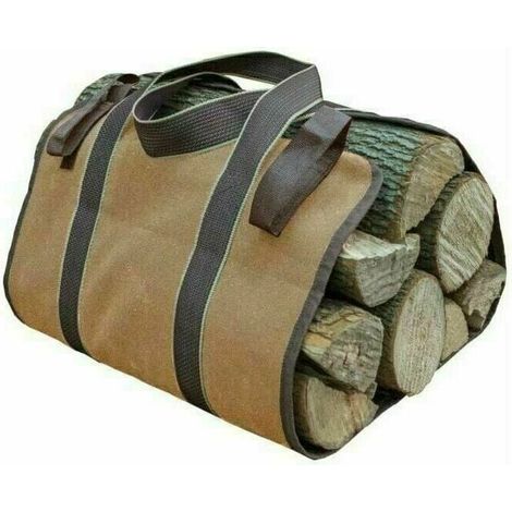 Sac à bûches en toile cirée, 36 x 16 cm, grande capacité – DELKEVIC (1/3)