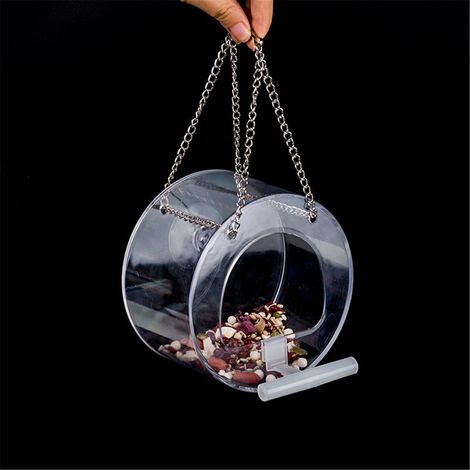 Mangeoire Pour Oiseaux - Acrylique Transparente - Fixation Par Ventouses - Pour Fenêtre Extérieure - Avec Bac À Graines Et Trous D'Évacuation - 1 Pièce (1/5)