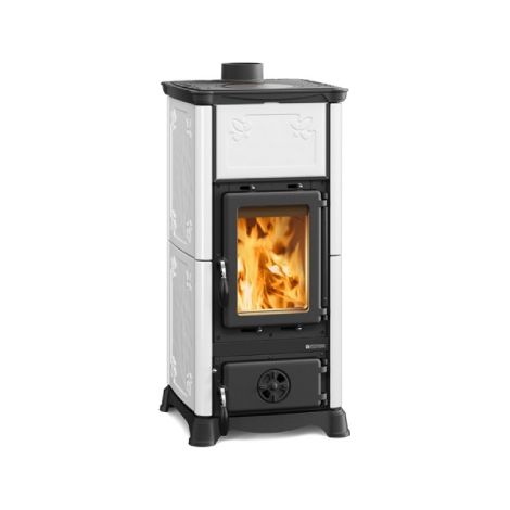 Nordica Stufa a Legna Emiliana Potenza Termica Nominale 6,5 kW 186 m3 Riscaldabili Colore Bianco (1/4)