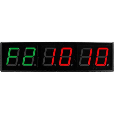 Minuteur de gym avec écran de 1,5 pouce, compte à rebours/compte à rebours, chronomètre pour entraînement de boxe et d'intervalles, prise UE (1/5)