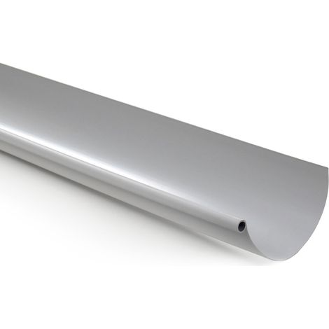 First Plast – Profilé gouttière PVC 16 demi-ronde 4 m – Résistant aux intempéries – Montage facile par collage ou joints – Raccord pour gouttière