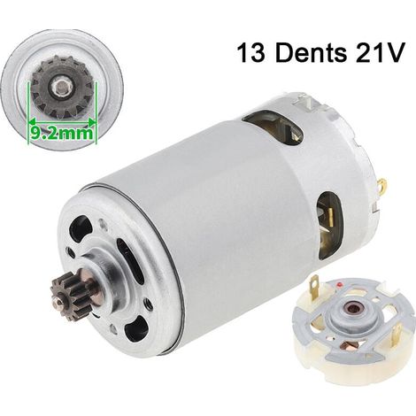 RS550 13-Zahn-Gleichstrommotor mit zwei Geschwindigkeiten – Bürstenmotor – 21 V, mit Ersatzbürstenhalter
