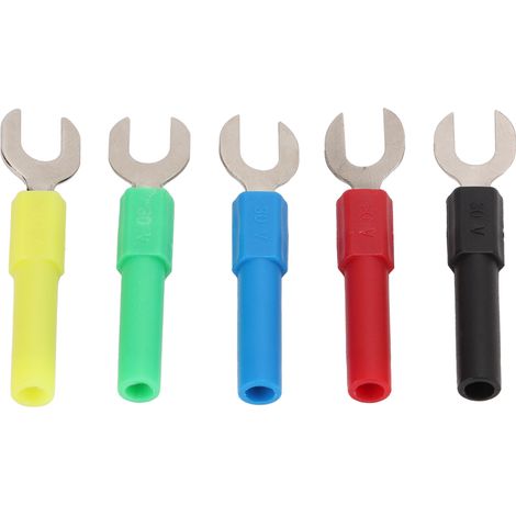 10 pièces connecteurs fourche PVC laiton, type Y 6mm et type U 4mm, max 10A, pour raccordement câbles électriques