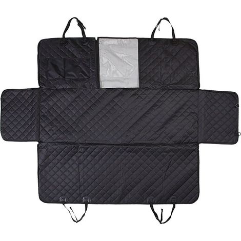 Housse de voiture pour le transport de chiens/chats, imperméable, 137x147 cm, noire (1/5)