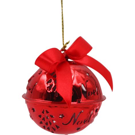 Cloche De Noël - Cloche En Fer Avec Finition Peinture Cuite - Pour Arbre De Noël Porte Cheminée Décoration Intérieure - Lot De 1