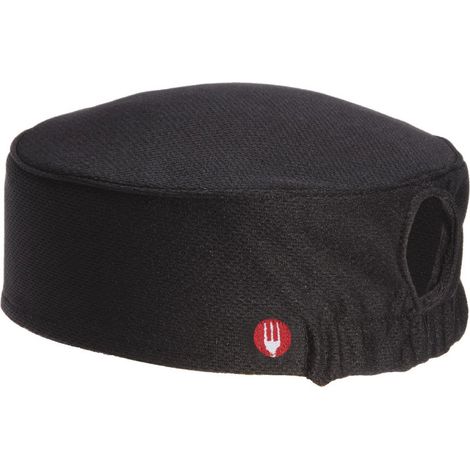 Calot de cuisine femme Cool Vent noir - CHEF WORKS