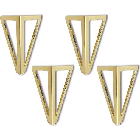 Un ensemble de quatre pieds de meuble de rechange de 15 cm, triangulaires, noirs. (1/5)