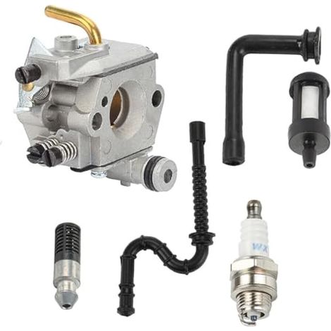 Compatible avec WT-403 1121 120 0610 Carburateur avec filtre à carburant Bougie d'allumage pour tronçonneuse STHIL MS240 WT-403A 024 026 1121 120 0610 (1/4)
