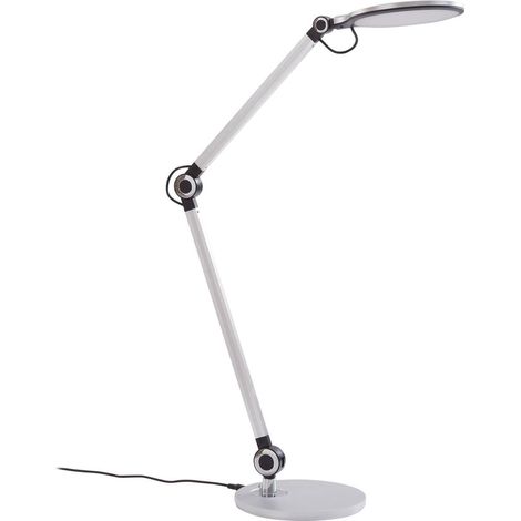 Lindby Lámpara de mesa LED 'Nyxaris' en Gris Plástico