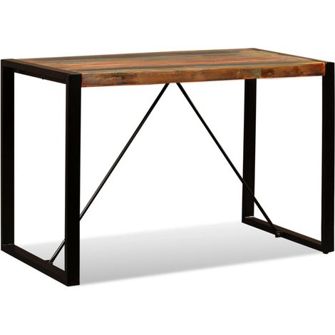 Mesa de centro comedor diseño Madera maciza reciclada 120 cm 0902181 (1/5)