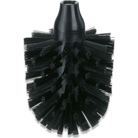 Tête de Brosse WC Tête de Brosse Original, tête de Rechange pour Brosse de Toilettes, tête de Brosse WC en Plastique Pet, Noir (1/5)